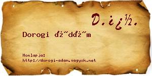 Dorogi Ádám névjegykártya